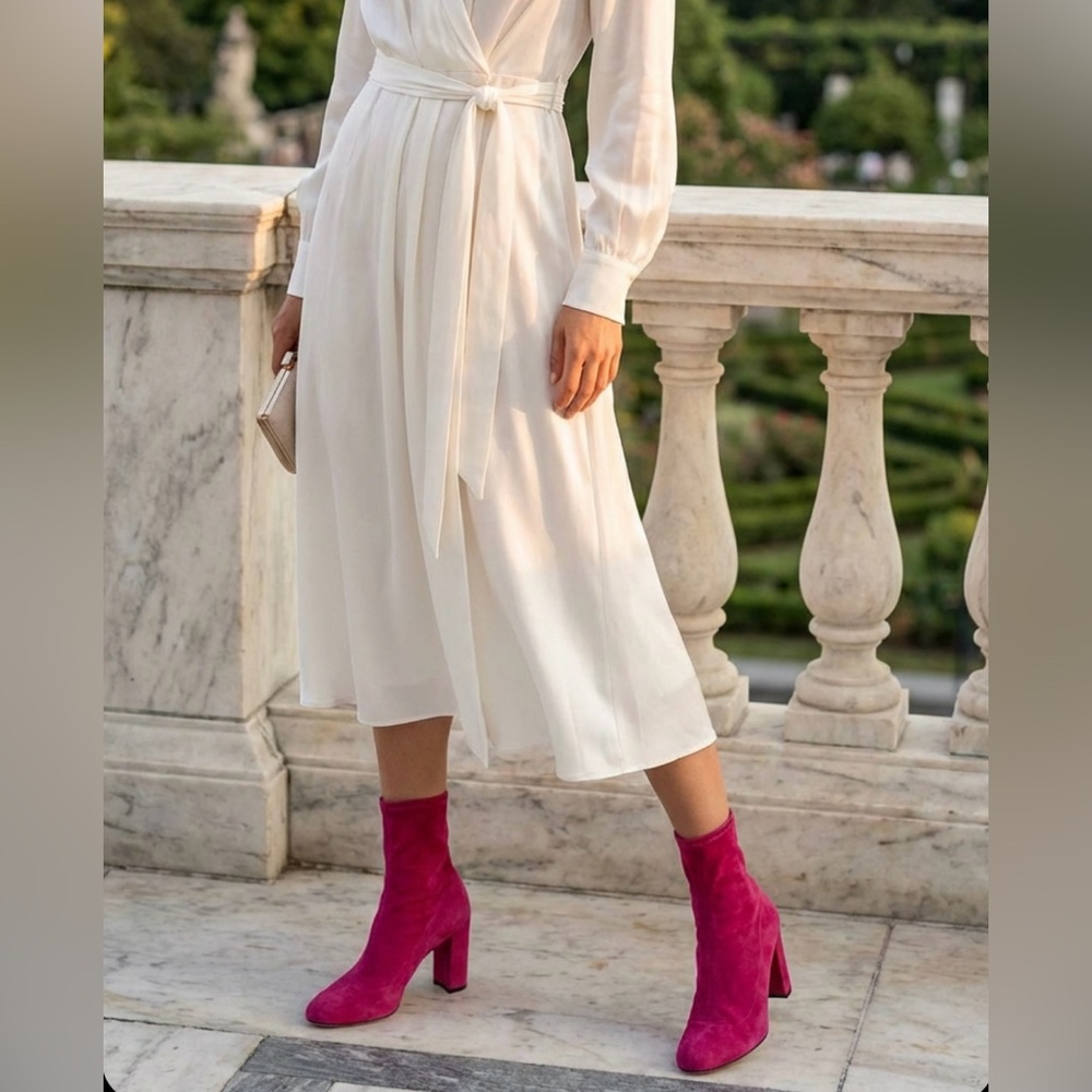 Beautiful Oscar Tiye suede stretch booties - Picture 10 of 10